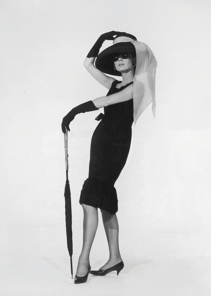 Стиль Одри Хепберн: чёрное платье